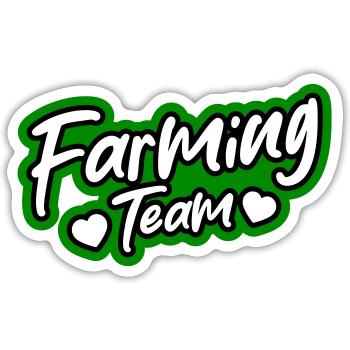 Farming Team - Sticker Größe S (10 x 10 cm) - Mattweiß - Vorne