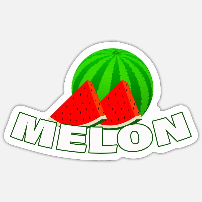 MELON - Sticker taille S (10 x 10 cm) - blanc mat
