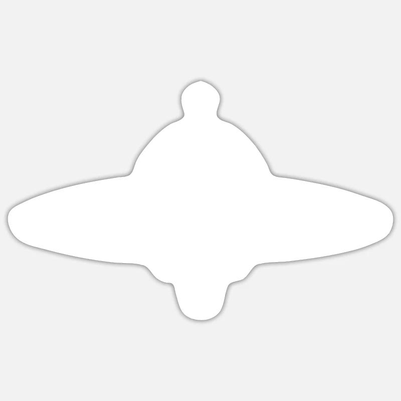 flying saucer - Sticker size S (10 x 10 cm) - white matte