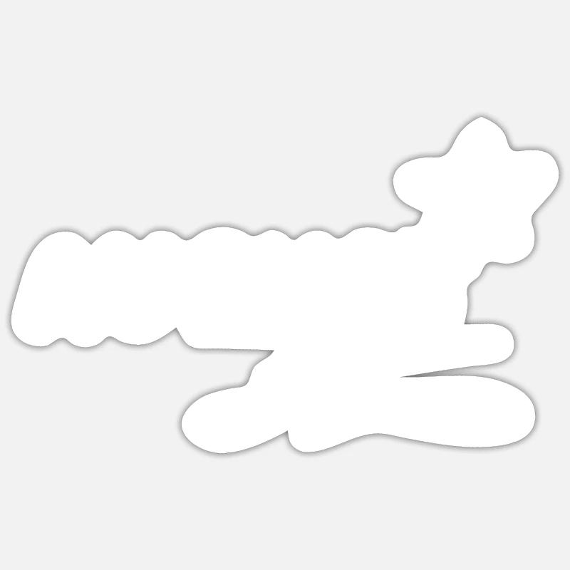 Août - Sticker taille S (10 x 10 cm) - blanc mat