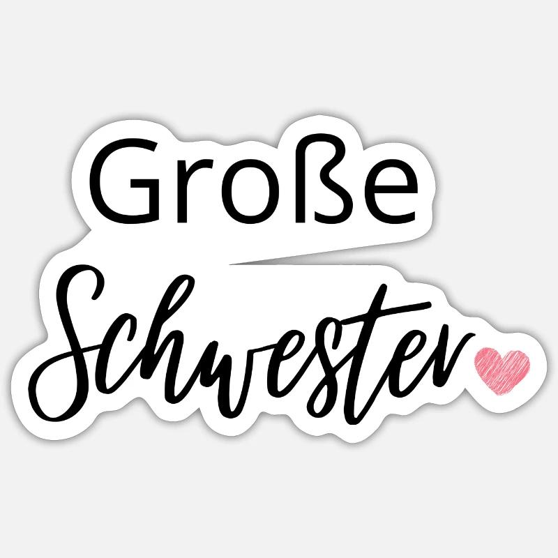 Große Schwester Sticker Größe S (10 x 10 cm)