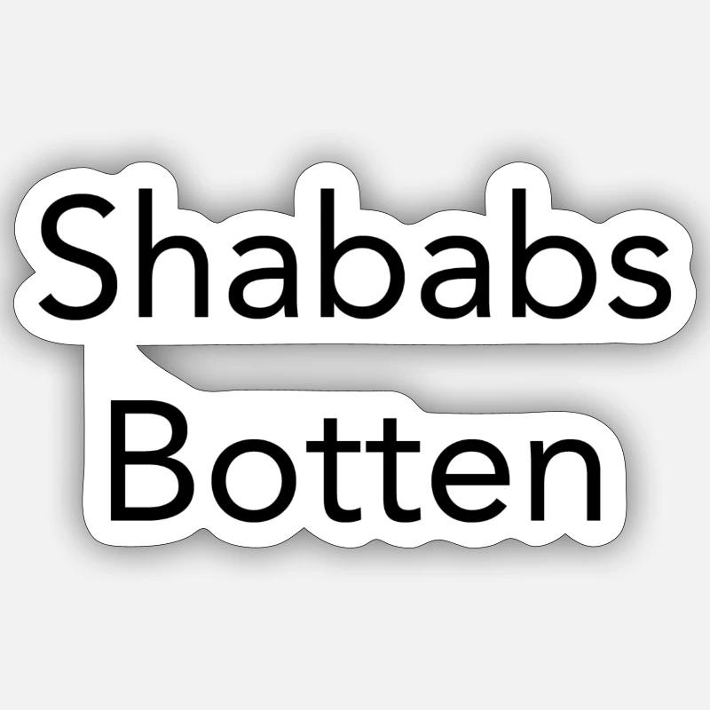 Shababs Botten - Sticker taille S (10 x 10 cm) - blanc mat