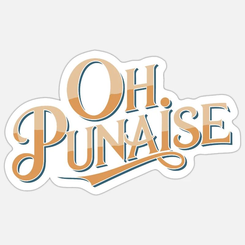 Oh punaise - Sticker taille S (10 x 10 cm) - blanc mat