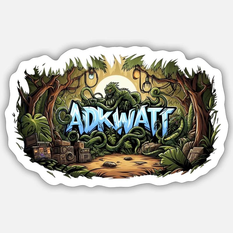 Jungle 2 Sticker taille S (10 x 10 cm)