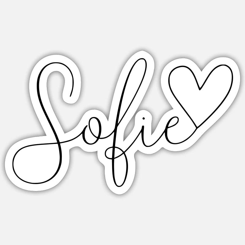 Sofie Nom Prénom Fille Sticker taille S (10 x 10 cm)