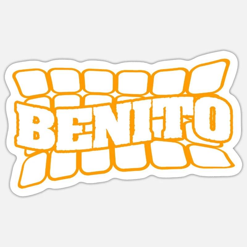 Name Benito - Sticker Größe S (10 x 10 cm) - Mattweiß