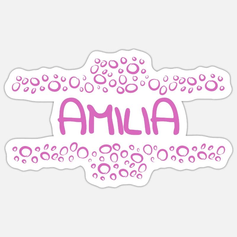 Cadeau pour Amilia - Sticker taille S (10 x 10 cm) - blanc mat