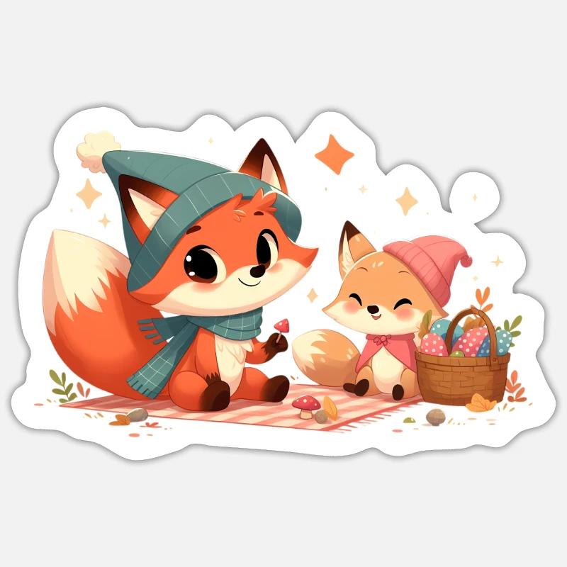 Fuchs Herbst 11 Sticker Größe S (10 x 10 cm)