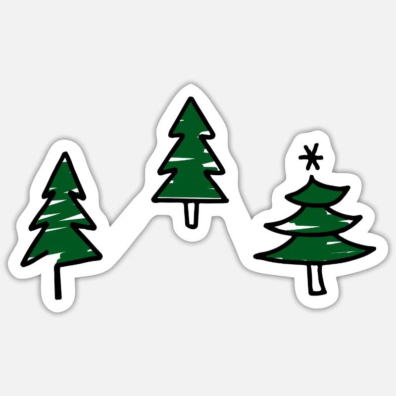 Design pour Noël - Sticker taille S (10 x 10 cm) - blanc mat