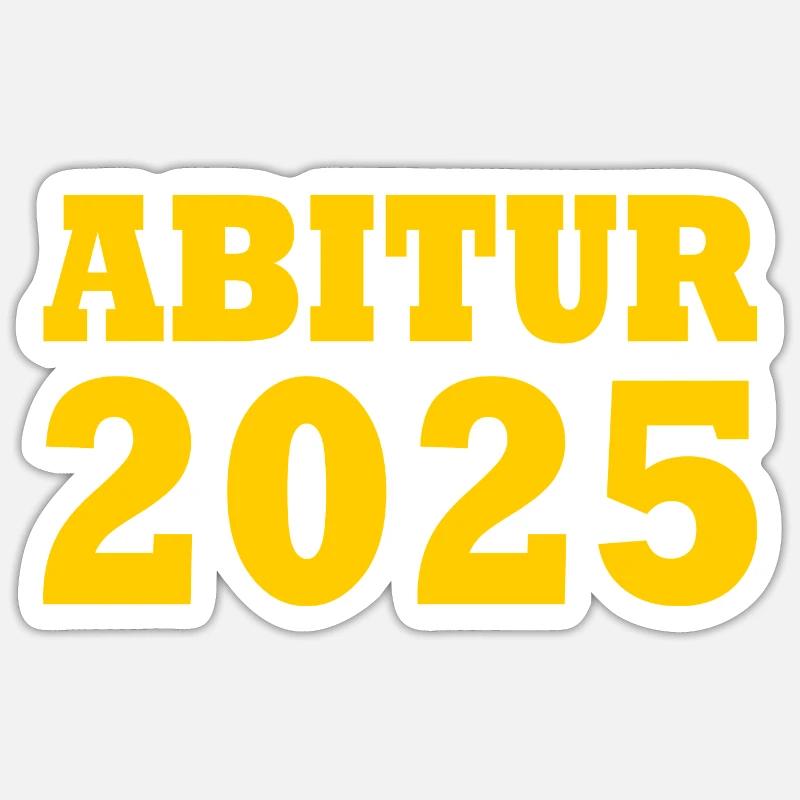Abitur 2025 - Sticker Größe S (10 x 10 cm) - Mattweiß