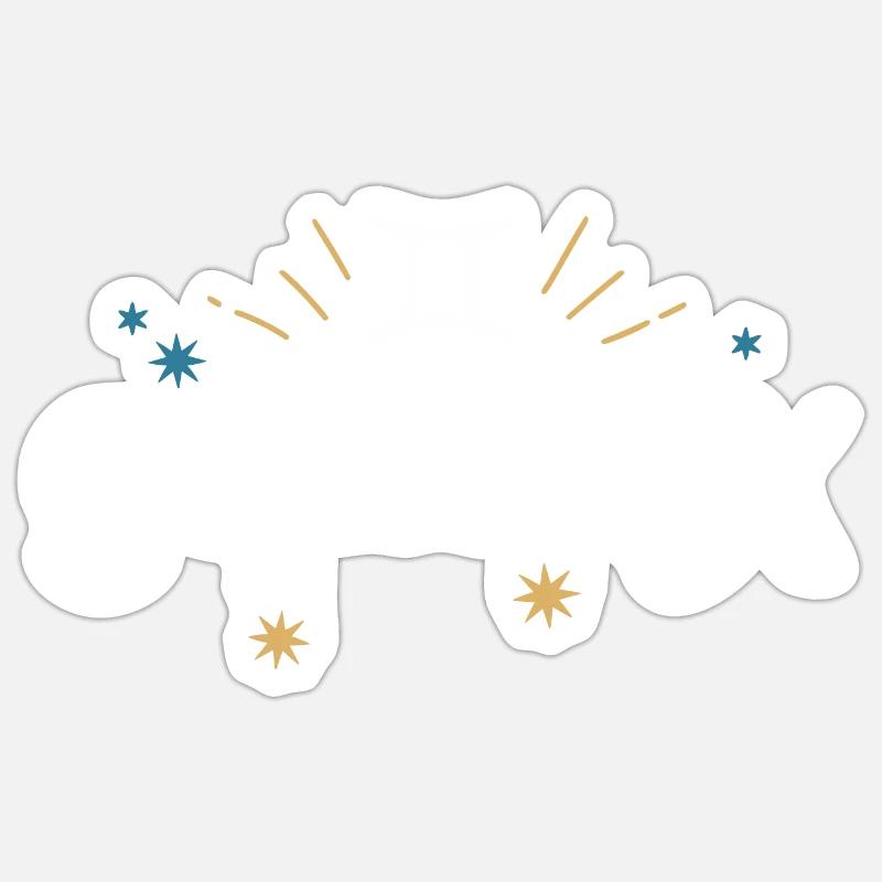Gémeaux - Sticker taille S (10 x 10 cm) - blanc mat