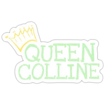 Prénom Colline - Sticker taille S (10 x 10 cm) - blanc mat - Devant