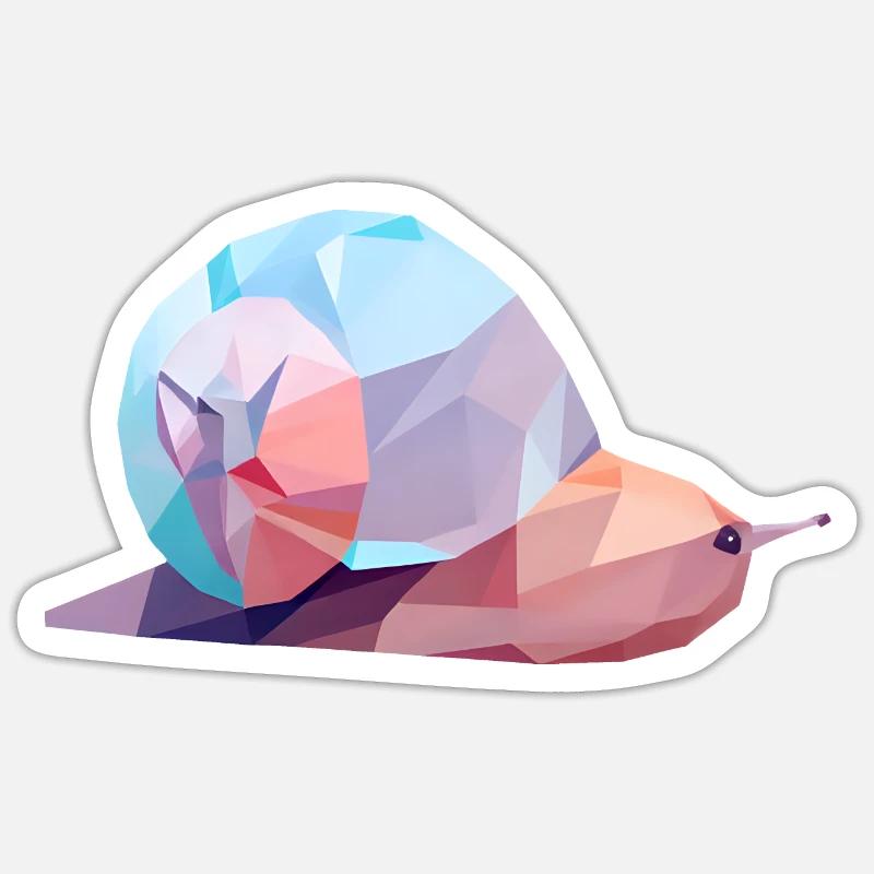Tranquil Snail Journey - Sticker size S (10 x 10 cm) - white matte