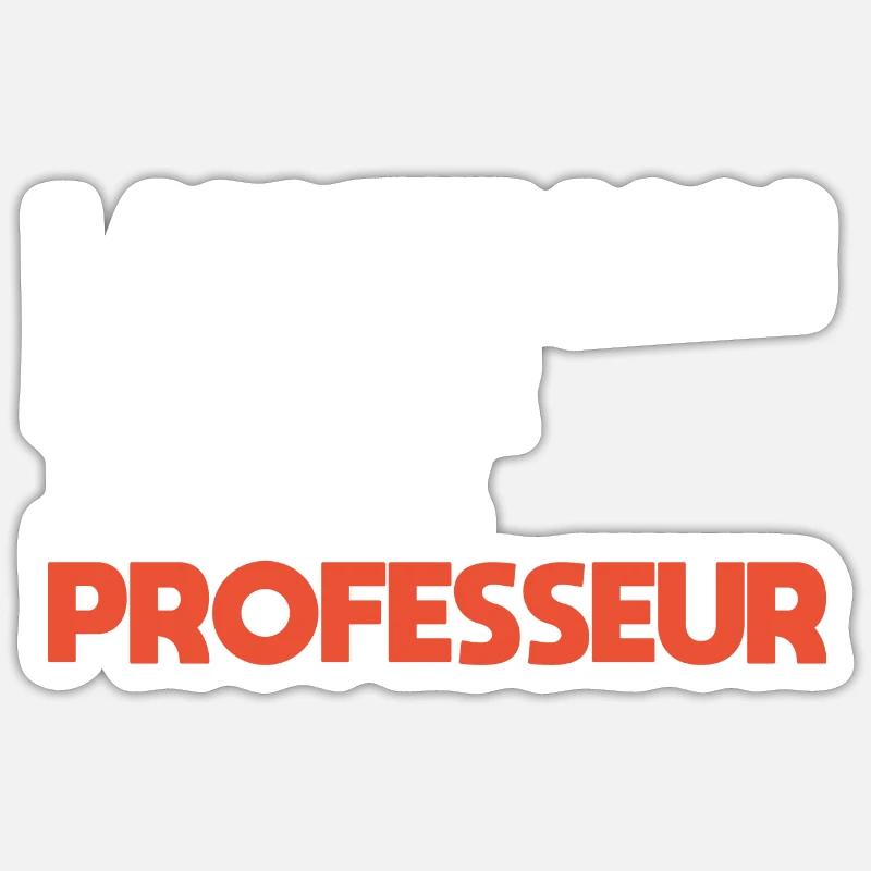 Lass mich passieren, ich bin ein Lehrer - Sticker Größe S (10 x 10 cm) - Mattweiß