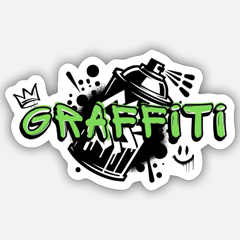 Graffiti - Sticker Größe S (10 x 10 cm) - Mattweiß