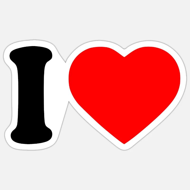 J’adore - Sticker taille S (10 x 10 cm) - blanc mat