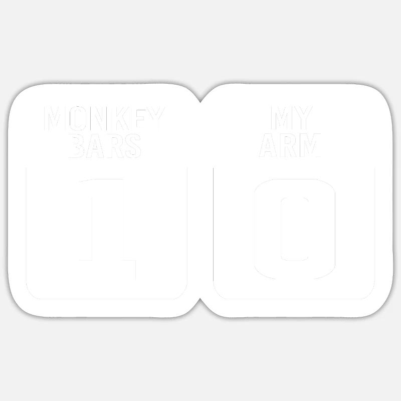 Gebrochener Arm Knochen Knochenbruch - Sticker Größe S (10 x 10 cm) - Mattweiß