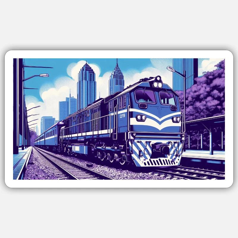 Zug 2 1 - Sticker Größe S (10 x 10 cm) - Mattweiß