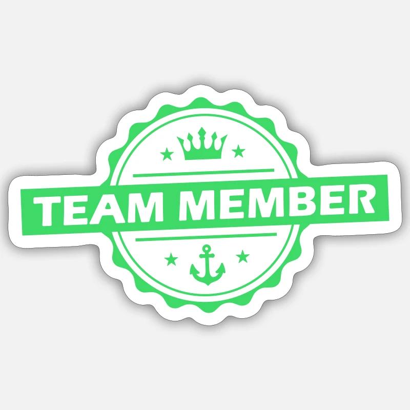 Team Member - Sticker size S (10 x 10 cm) - white matte