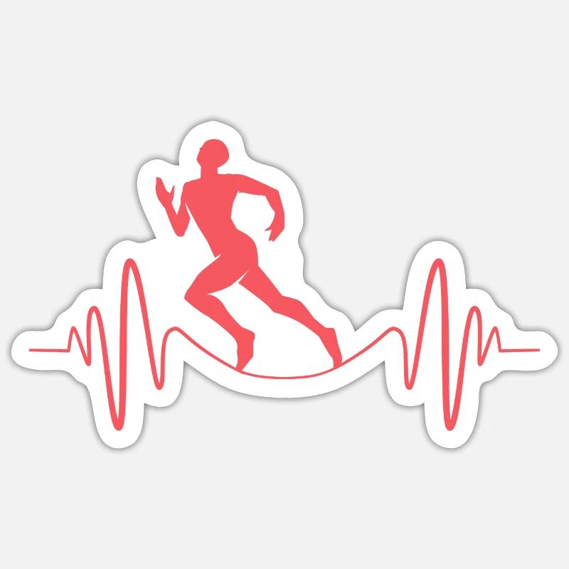 Marathon Marathon Runner - Sticker size S (10 x 10 cm) - white matte