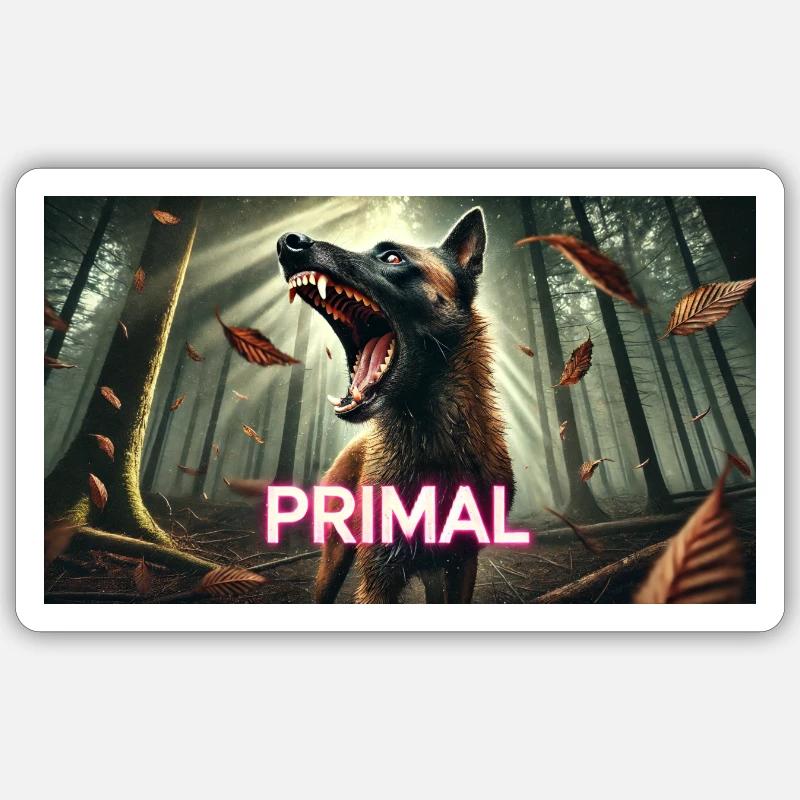 Primalinois² - Sticker size S (10 x 10 cm) - white matte