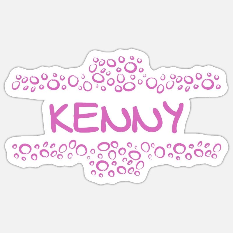 First name Kenny - Sticker size S (10 x 10 cm) - white matte