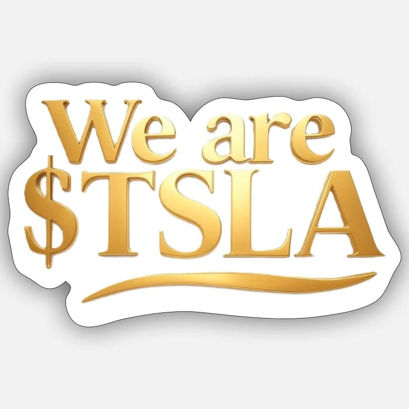 TSLA - Sticker size S (10 x 10 cm) - white matte