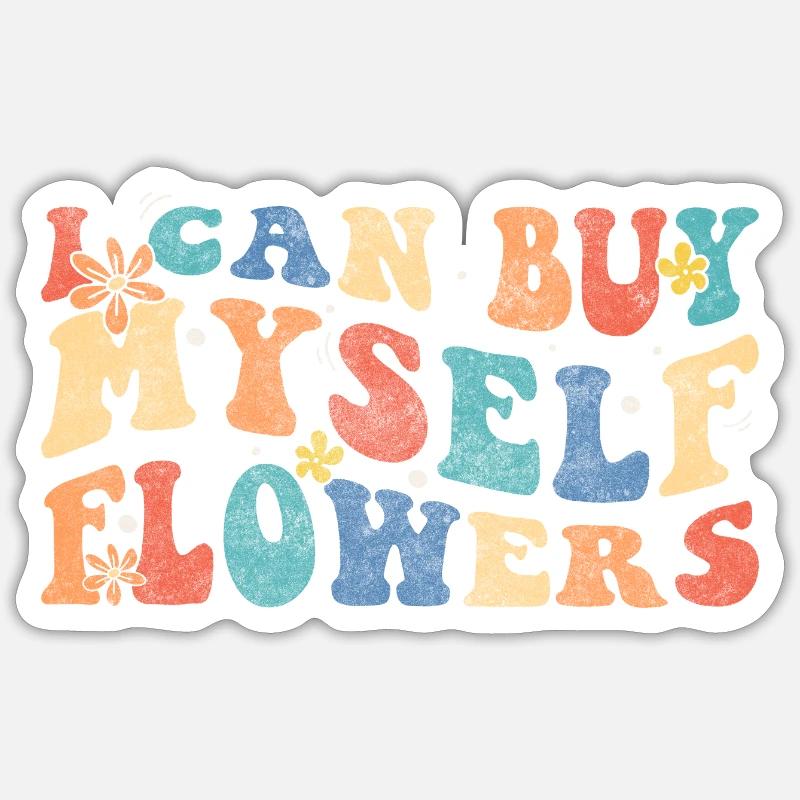 Fleurs affection romance mariage - Sticker taille S (10 x 10 cm) - blanc mat