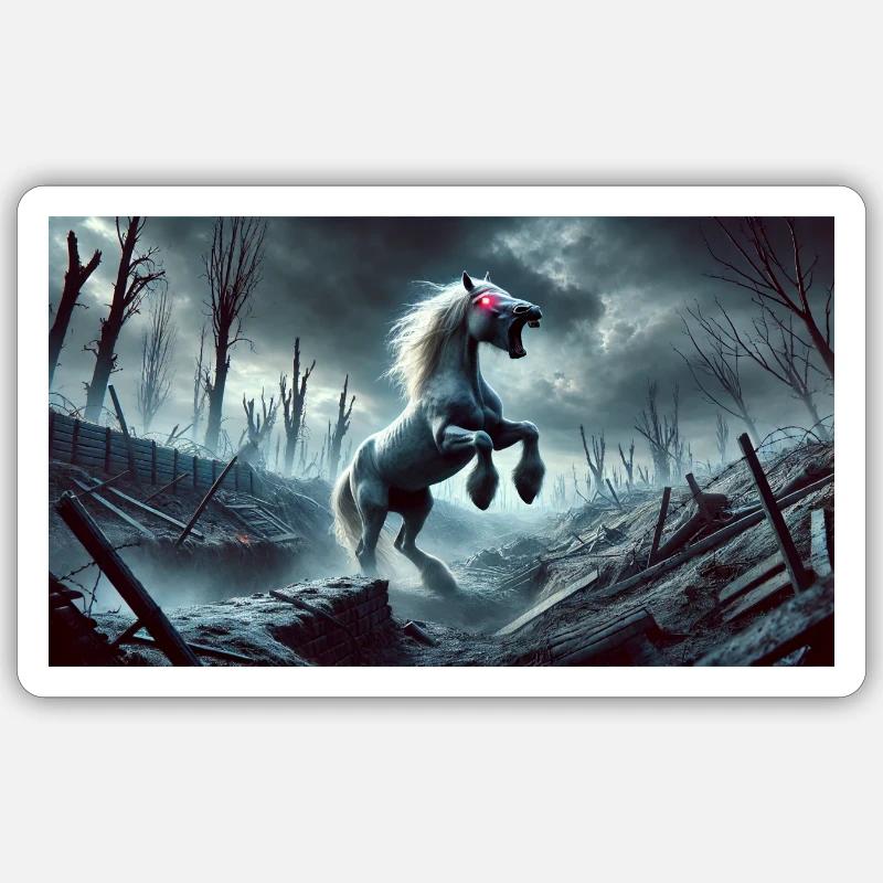CHEVAL de L'APOCALYPSE Sticker taille S (10 x 10 cm)
