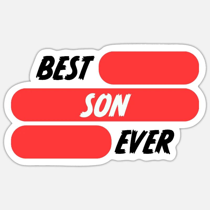 Best son ever - Sticker size S (10 x 10 cm) - white matte