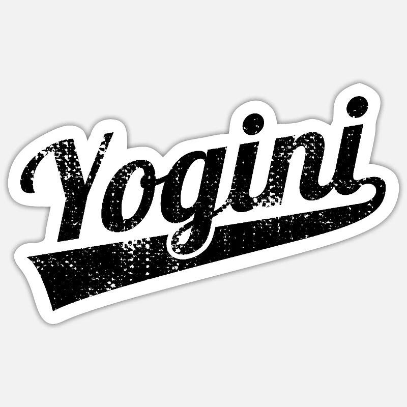 Yogini - Sticker taille S (10 x 10 cm) - blanc mat