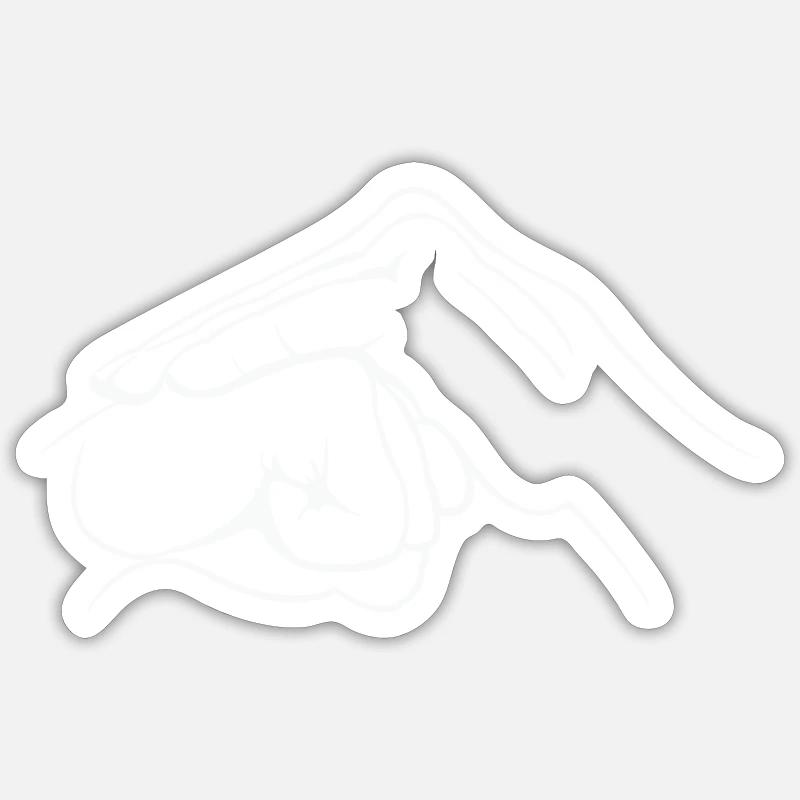 Poing de la main Sticker taille S (10 x 10 cm)