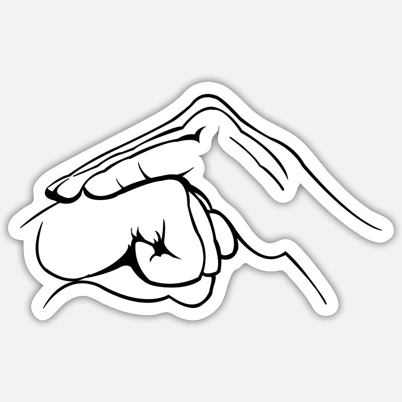 hand faust Sticker Größe S (10 x 10 cm)