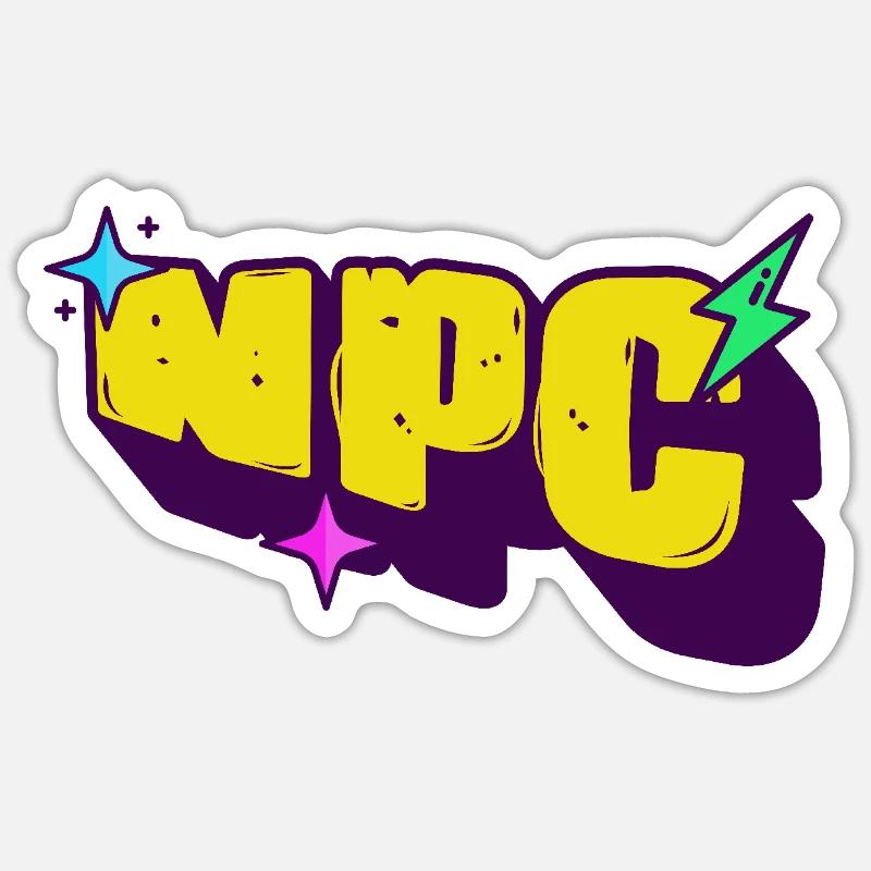 Npc - Sticker taille S (10 x 10 cm) - blanc mat