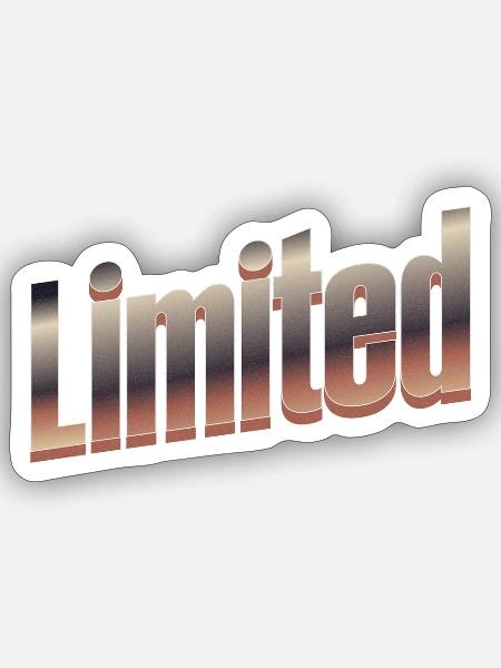 Limited - Sticker Größe S (10 x 10 cm) - Mattweiß