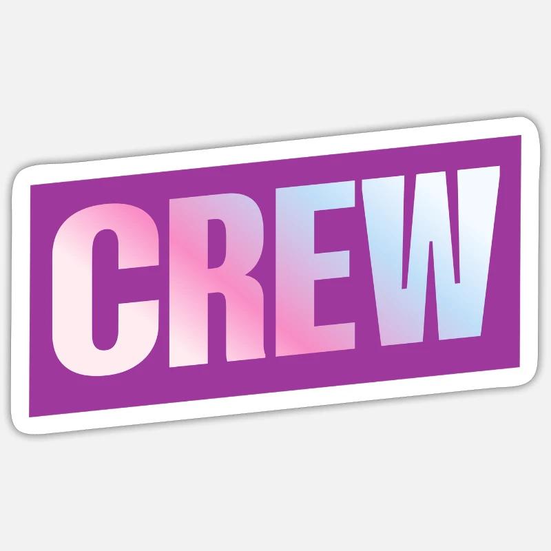 Crew - Sticker size S (10 x 10 cm) - white matte