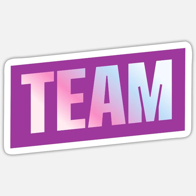 Équipe - Sticker taille S (10 x 10 cm) - blanc mat