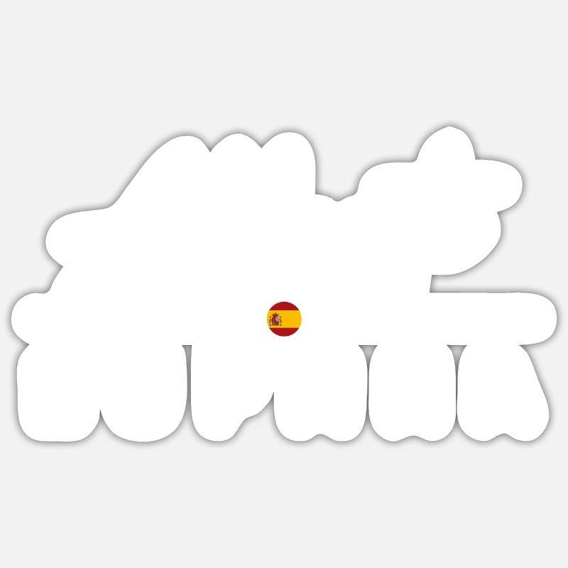 Espagne - Albacete - Espagne - España - Sticker taille S (10 x 10 cm) - blanc mat