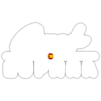 Espagne - Grenade - Espagne - España - Sticker taille S (10 x 10 cm) - blanc mat - Devant