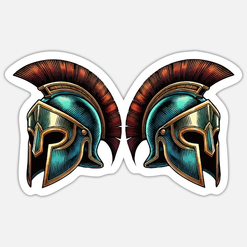 Casque Sparta 2 - Sticker taille S (10 x 10 cm) - blanc mat