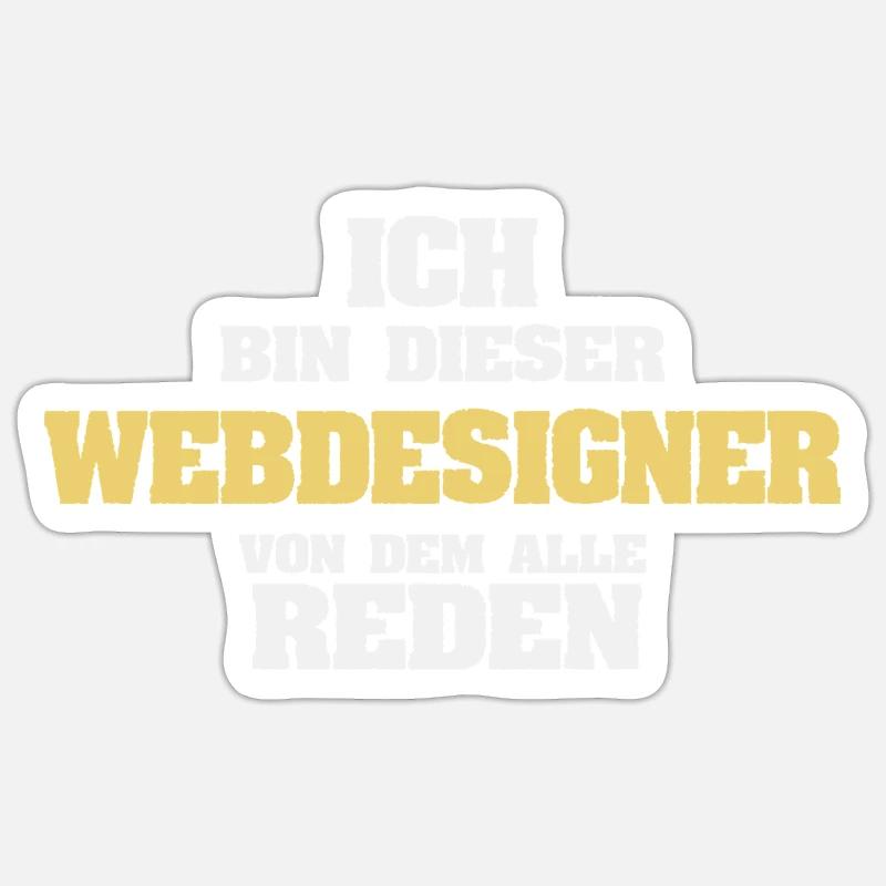 Web designer as a profession - Sticker size S (10 x 10 cm) - white matte