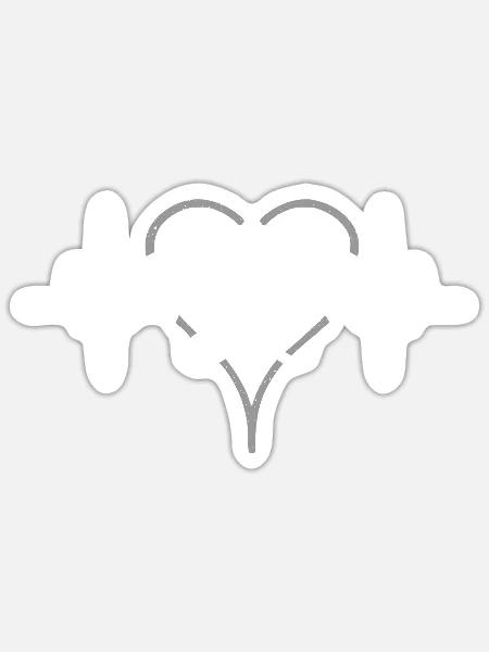 Herzschlag Modellflugzeug RC-Flug - Sticker Größe S (10 x 10 cm) - Mattweiß