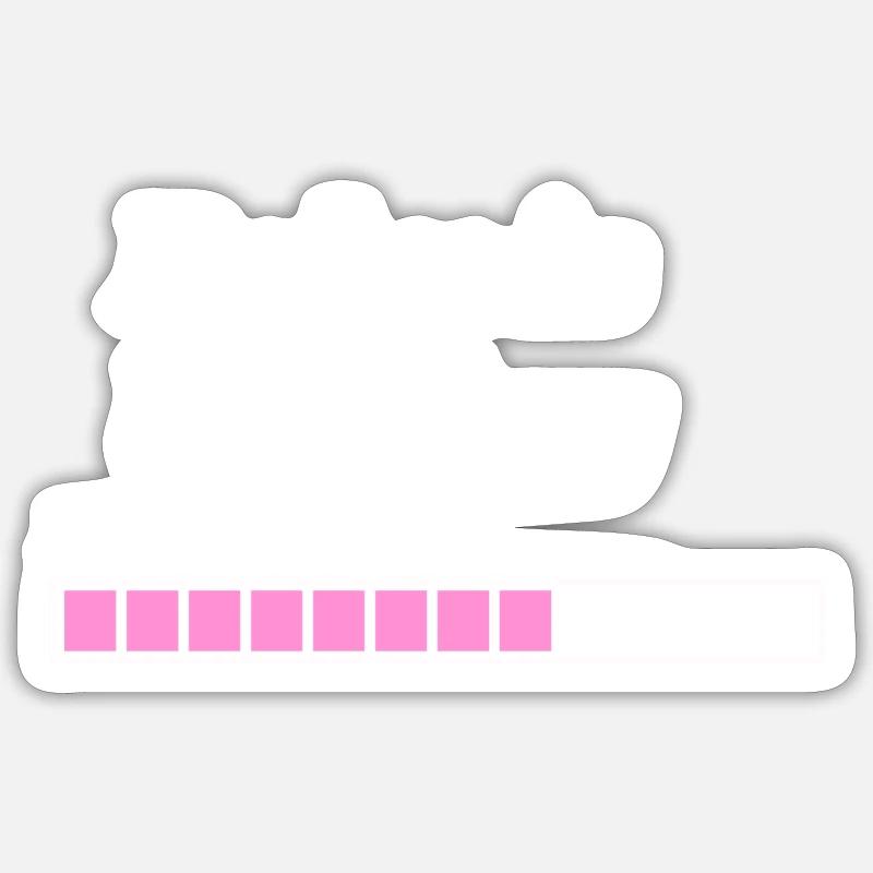 Playful Baby Loading Progress Bar Design Sticker size S (10 x 10 cm)