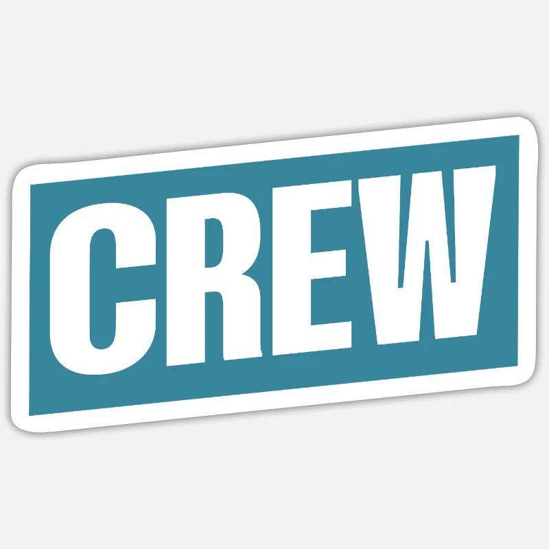 Équipage - Sticker taille S (10 x 10 cm) - blanc mat