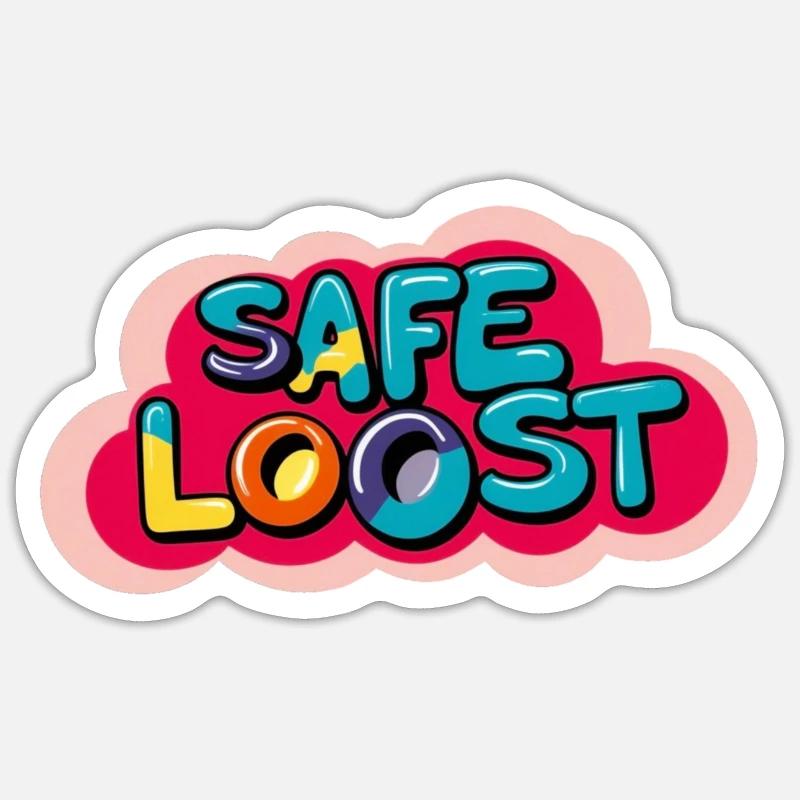 Safe Loost - Sticker size S (10 x 10 cm) - white matte