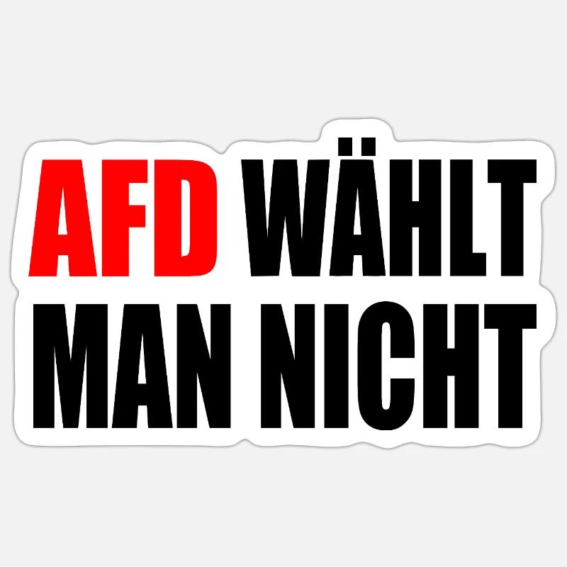 afd wählt man nicht - Sticker Größe S (10 x 10 cm) - Mattweiß
