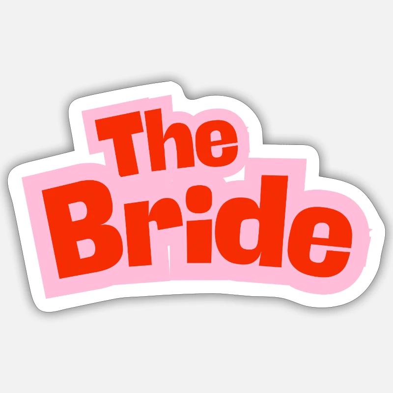 La mariée - Sticker taille S (10 x 10 cm) - blanc mat