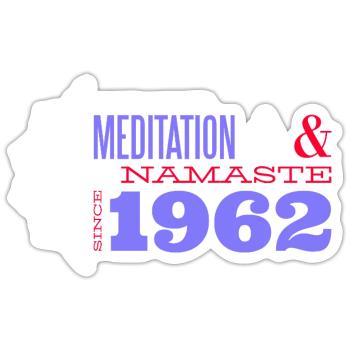 Meditation seit 1962 - 63 Jahre Ruhe & - Sticker Größe S (10 x 10 cm) - Mattweiß - Vorne