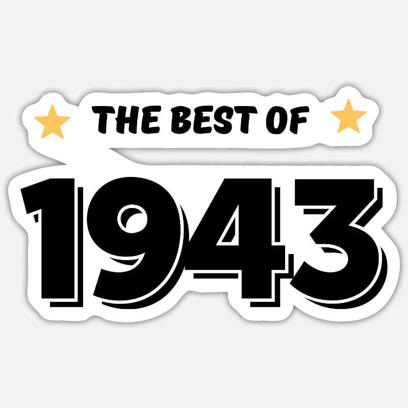Das Beste von 1943 - Sticker Größe S (10 x 10 cm) - Mattweiß