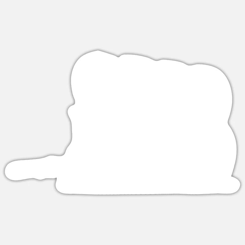Wagon couvert avec bâche rayée - Sticker taille S (10 x 10 cm) - blanc mat